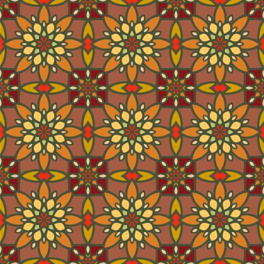 Vektör soyut Seamless modeli. Vintage geometrik Doğu Ornamen