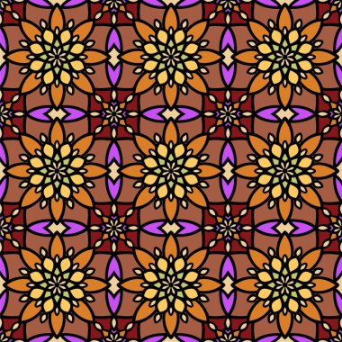 Vektör soyut Seamless modeli. Vintage geometrik Doğu Ornamen