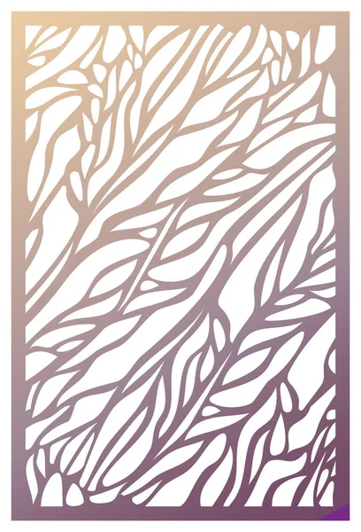 Panel de corte láser vectorial. Plantilla de patrón abstracto para decorativo — Vector de stock