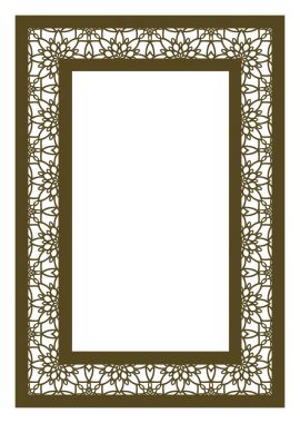 Lazer c için dantel desenli zarif süs dikdörtgen çerçeve