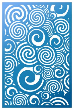 Vektör lazer paneli kesilmiş. Soyut desen şablon için dekoratif