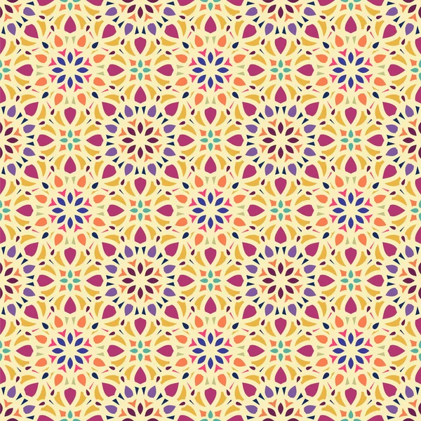 Patrón sin costura multicolor abstracto vectorial. Vintage geométrica E — Vector de stock