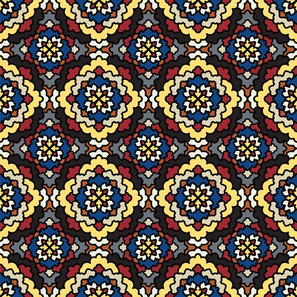 Patrón sin costura multicolor abstracto vectorial. Vintage geométrica E — Vector de stock