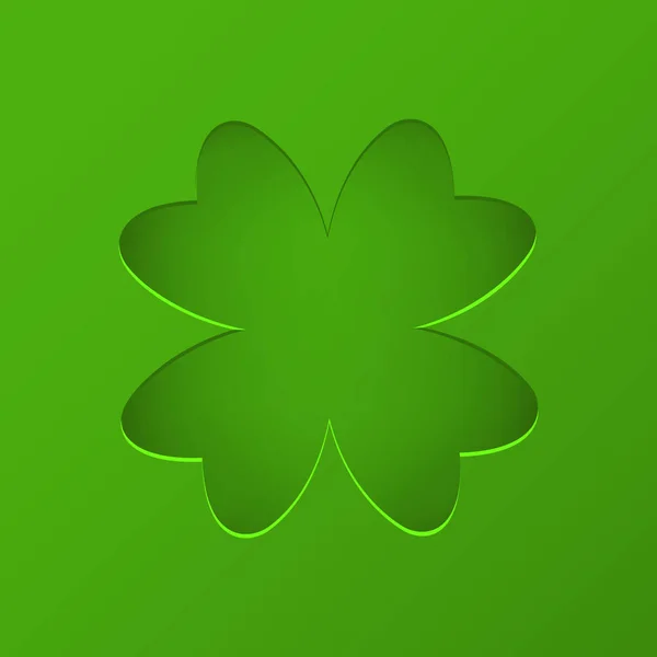 St Patrick's Day Vector background with Clover. Lucky spring sym — Stock Vector