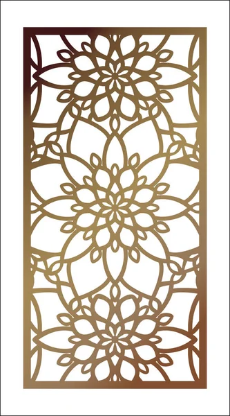 Vector Laser cut panel. Pattern template for decorative panel. W — Stock Vector