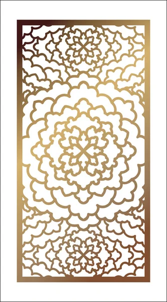 Vector Laser cut panel. Pattern template for decorative panel. T — Stock Vector