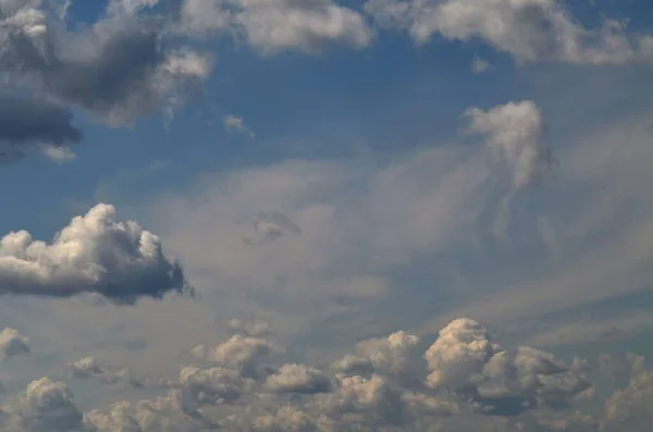 Képen Felhők Között Közelebbről Megnézed Láthatod Egy Cápa Képét — Stock Fotó