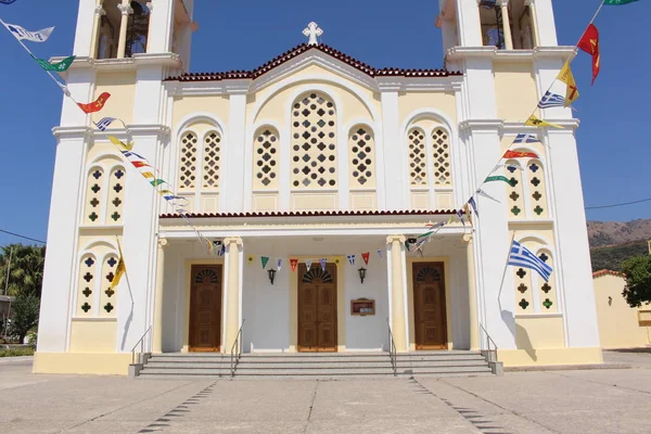 Greek Orthodox Church Fournes Village Western Inner Part Crete Island — 스톡 사진