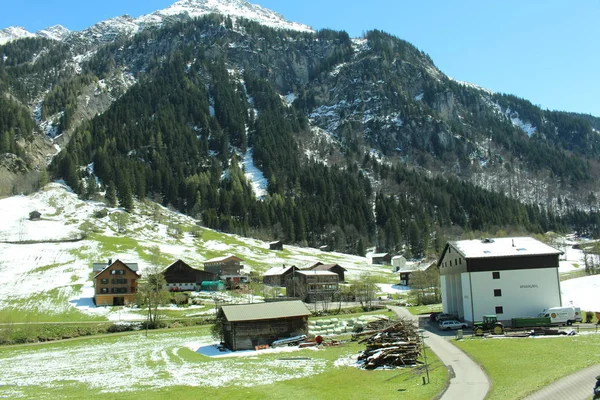 Marcas Bludenz Vorarlberg Austria Abril 2017 Una Vista Ciudad Con — Foto de Stock