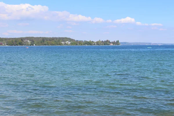 Uma Vista Lago Constança Bodensee Cidade Constance Konstanz Baden Wuerttemberg — Fotografia de Stock