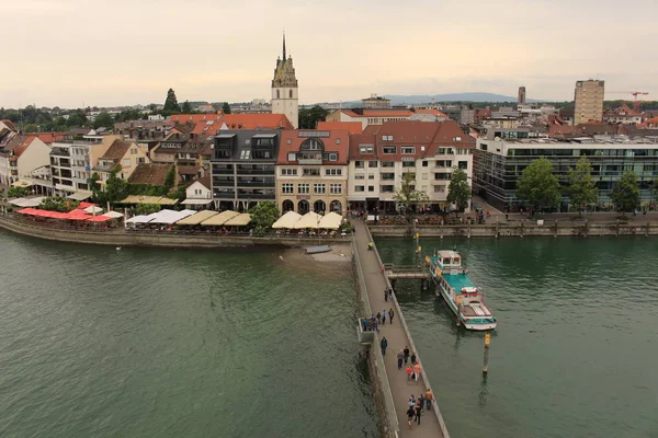 Friedrichshafen Tyskland Juni 2017 Flygfoto Över Friedrichshafen Stad Molnig Dag — Stockfoto