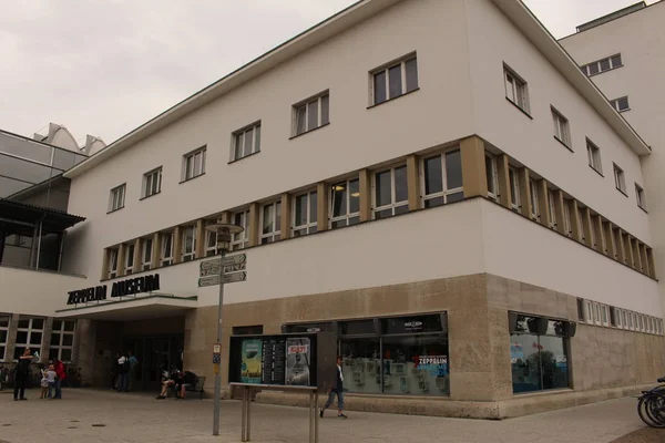 Friedrichshafen Alemanha Junho 2017 Edifício Museu Zeppelin Hafenbahnhof Estação Ferroviária — Fotografia de Stock