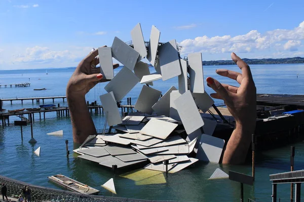 Bregenz Vorarlberg Autriche Juin 2017 Théâtre Flottant Plein Air Avec — Photo