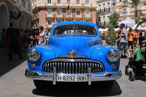 Cadiz Andalusia Spain Серпня 2017 Класичний Автомобіль Blue Buick Eight — стокове фото