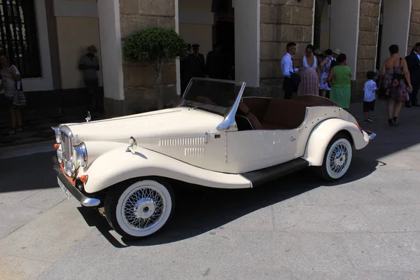 Cadiz Andalusie Espagne Août 2017 Voiture Classique Blanche Spartan Kit — Photo