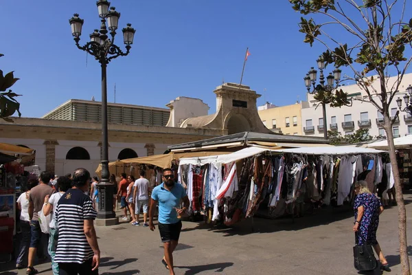 Cadiz Endülüs Spanya Ağustos 2017 Cadiz Merkez Pazarı Mercado Merkez — Stok fotoğraf