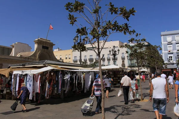 Cadiz Andalusia Spain August 2017 Εξωτερική Άποψη Της Κεντρικής Αγοράς — Φωτογραφία Αρχείου