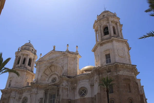 Kathedraal Van Cadiz Catedral Santa Cruz Andalusië Zuid Spanje Het — Stockfoto