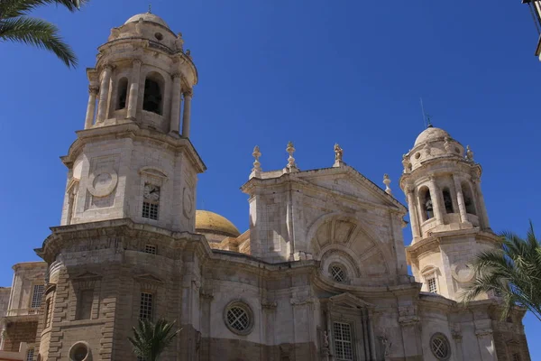 Kathedraal Van Cadiz Catedral Santa Cruz Andalusië Zuid Spanje Het — Stockfoto