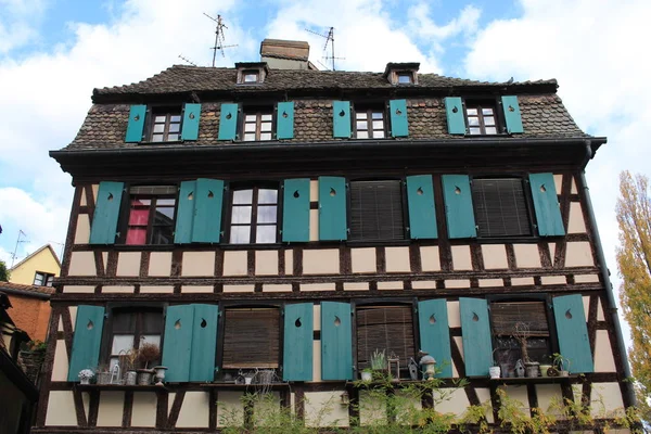 Petite France Strasbourg Fransa Geleneksel Renkli Alsas Evleriname — Stok fotoğraf