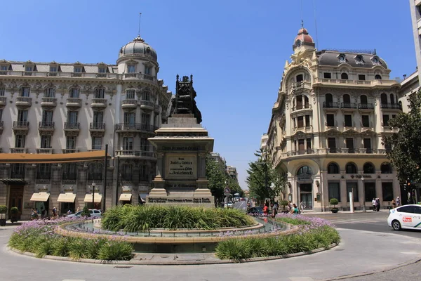 Granada Andalusia Spain July 2017 Monument Queen Isabella Seated Gothic — Stock Photo, Image