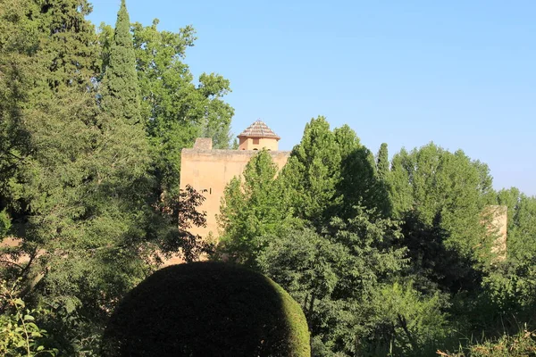 Paleis Fort Alhambra Complex Granada Andalusië Spanje — Stockfoto