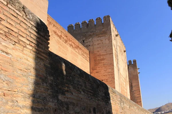 Wacht Wapentorens Van Vesting Alcazaba Het Historische Alhambra Palace Complex — Stockfoto