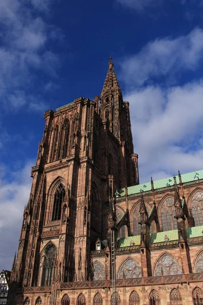 Onze Lieve Vrouwekathedraal Kathedrale Notre Dame Strasbourg Kathedrale Strasbourg Straatsburg — Stockfoto