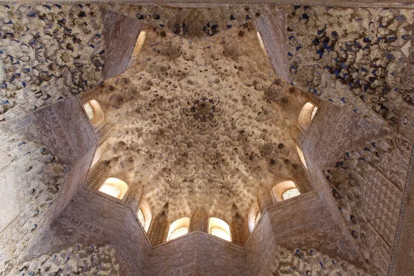 Granada Andalusia Spain July 2017 Detailed Ornamental Plasterwork Patterns Nasrid — стокове фото