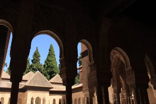Oroszlánok Palotája Nasrid Paloták Palacios Nazaries Része Történelmi Alhambra Palota — Stock Fotó