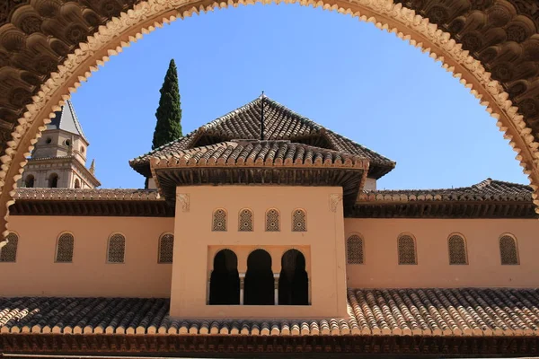 Palacio Los Leones Parte Los Palacios Nazaríes Histórico Palacio Alhambra — Foto de Stock