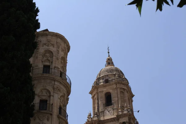 Pohled Slavnou Malagskou Katedrálu Andalusii Španělsko — Stock fotografie
