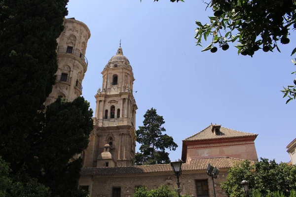 Uma Vista Famosa Catedral Málaga Andaluzia Espanha — Fotografia de Stock