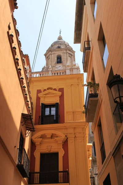 Blick Auf Die Berühmte Kathedrale Von Malaga Andalusien Spanien — Stockfoto