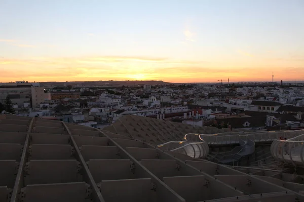 Seville Andalusia Spain August 2017 Seville City View Sundown Top — Stock Photo, Image