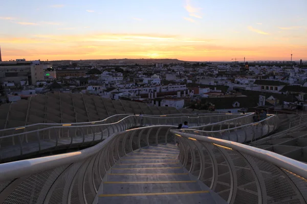 Seville Andalusia Spain August 2017 Seville City View Sundown Top — Stock Photo, Image