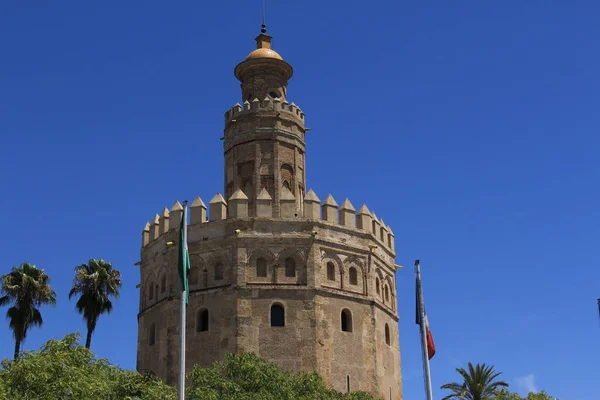 Torre Del Oro Torre Vigilancia Militar Construida Siglo Xiii Por — Foto de Stock
