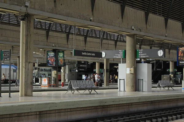 Sewilla Andaluzja Hiszpania Sierpnia 2017 Widok Dworzec Kolejowy Santa Justa — Zdjęcie stockowe