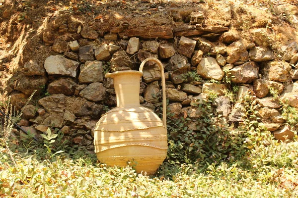 Pigi Source Dans Île Crète Grèce Est Récipient Grec Antique — Photo