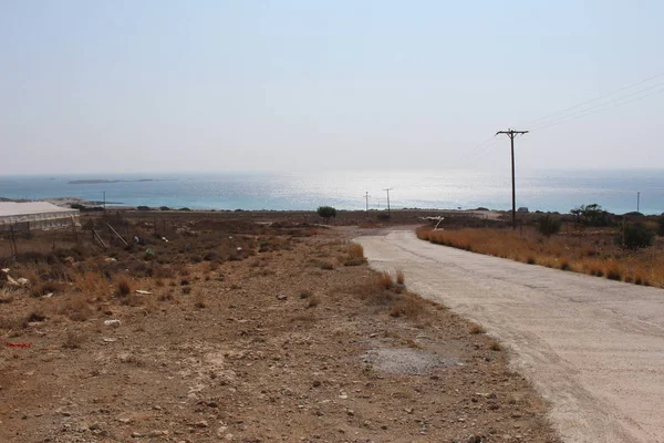 Pohled Pláž Falasarna Nebo Pláž Phalasarna Západním Pobřeží Ostrova Kréta — Stock fotografie