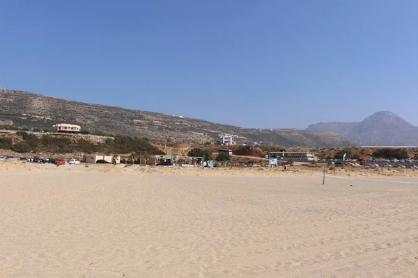 Chania Betoninsel Griechenland Juli 2016 Blick Auf Den Falasarna Strand — Stockfoto