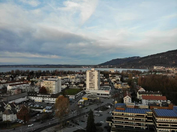 Aerial View Bregenz City Schoellergasse Neighborhood Vorarlberg Austria — Stock Photo, Image