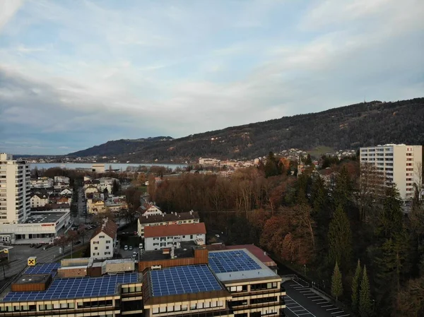 Aerial View Bregenz City Schoellergasse Neighborhood Vorarlberg Austria — Stock fotografie