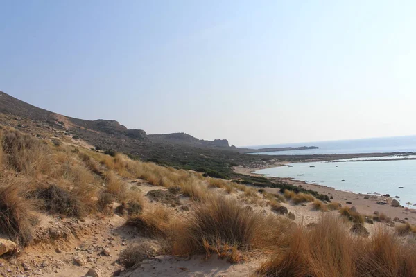 Una Splendida Vista Sulla Laguna Blu Balos Sulla Spiaggia Dell — Foto Stock