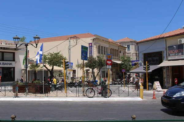 Chania Isla Creta Grecia Julio 2016 Una Vista Encrucijada Que — Foto de Stock