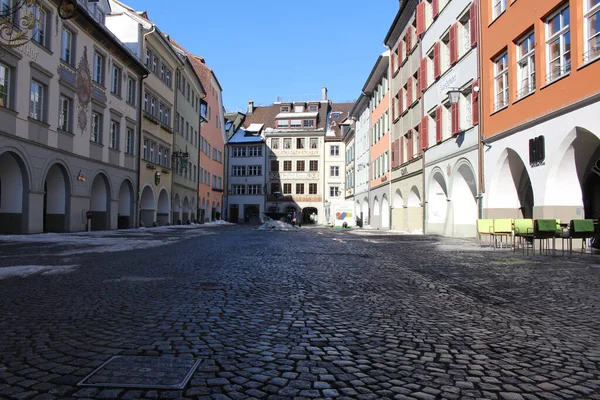 Feldkirch Vorarlberg Austria Styczeń 2017 Widok Główny Plac Ulica Marktgasse — Zdjęcie stockowe