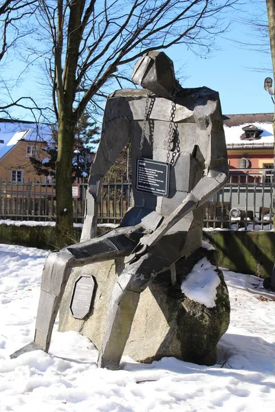 Feldkirch Vorarlberg Austria Enero 2017 Der Ruhende Isidoerle Escultura Que — Foto de Stock