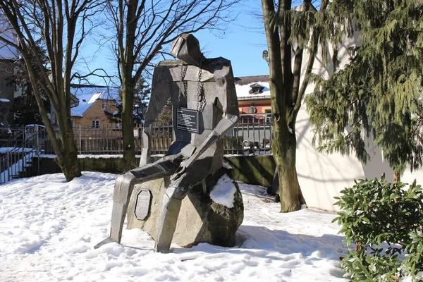 Feldkirch Vorarlberg Österreich Januar 2017 Der Ruhende Isidoerle Skulptur Aus — Stockfoto