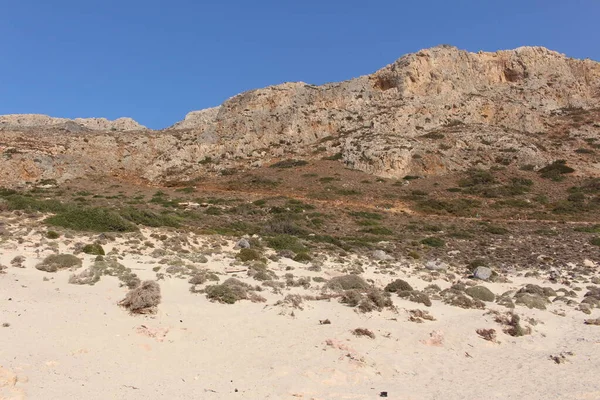 Ruwe Balos Lagoon Balos Beach Trail Landschap Het Noordwestelijke Deel — Stockfoto