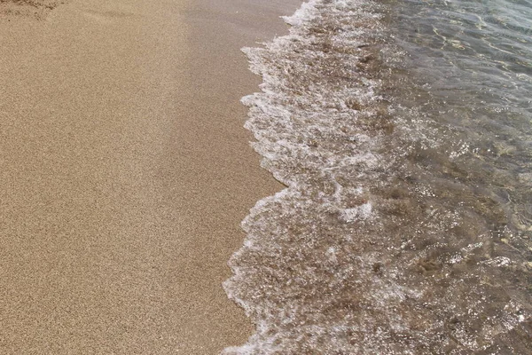 Кристально Чистая Вода Мелкий Песок Пляже Фалассарна Западном Острове Крит — стоковое фото